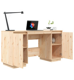 Bureau 140x50x75 cm bois massif de pin