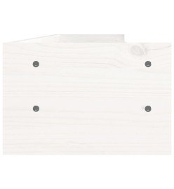 Support de moniteur Blanc 100x24x16 cm Bois de pin solide