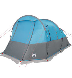 Tente de camping tunnel 4 personnes bleu imperméable