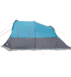 Tente de camping tunnel 4 personnes bleu imperméable