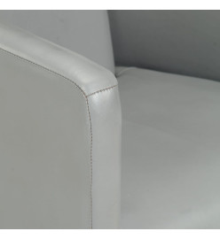 Fauteuil Gris Cuir véritable