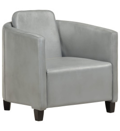 Fauteuil Gris Cuir véritable