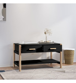 Table basse Noir 82x48x45 cm Bois d'ingénierie