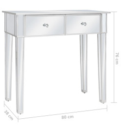 Coiffeuse miroir avec tabouret MDF et verre