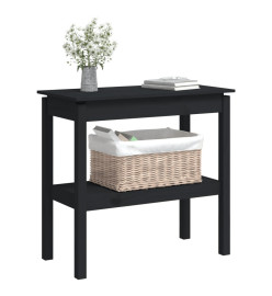 Table console Noir 80x40x75 cm Bois de pin solide