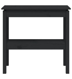 Table console Noir 80x40x75 cm Bois de pin solide