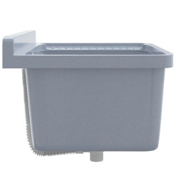 Lavabo pour montage murale gris 60x40x28 cm résine