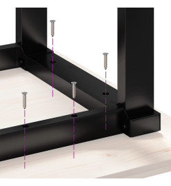 Pieds de table à manger cadre en O 60x50x73 cm fonte