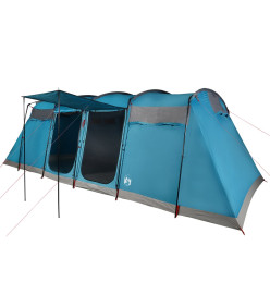 Tente de camping tunnel 10 personnes bleu imperméable