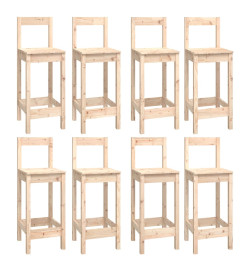 Ensemble de bar 9 pcs Bois de pin massif