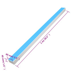 Goulotte de câble auto-adhésive 60x40 mm 10 m PVC