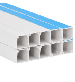 Goulotte de câble auto-adhésive 15x10 mm 10 m PVC