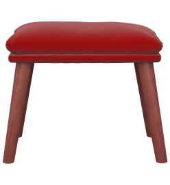 Repose-pied Rouge bordeaux 45x29,5x35 cm Velours