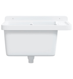 Lavabo pour montage murale blanc 50x35x24 cm résine