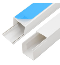 Goulotte de câble auto-adhésive 25x16 mm 30 m PVC