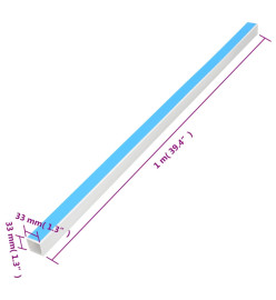 Goulotte de câble auto-adhésive 33x33 mm 30 m PVC