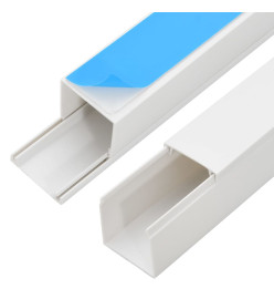 Goulotte de câble auto-adhésive 30x15 mm 30 m PVC