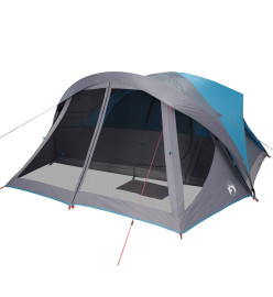 Tente de cabine familiale 6 personnes bleu imperméable