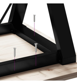 Pieds de table à manger cadre en Y 60x50x73 cm fonte