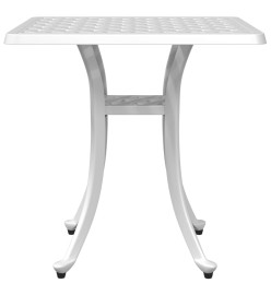 Table de jardin blanc 53x53x53 cm aluminium coulé