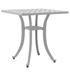 Table de jardin blanc 53x53x53 cm aluminium coulé