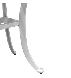 Table de jardin blanc 53x53x53 cm aluminium coulé