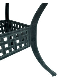 Table de jardin vert 80x80x75 cm aluminium coulé