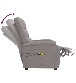 Fauteuil électrique de massage Taupe Tissu