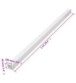 Goulotte de câble 100x40 mm 10 m PVC