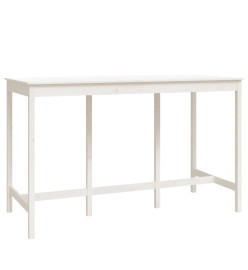 Ensemble de bar 9 pcs Blanc Bois de pin massif