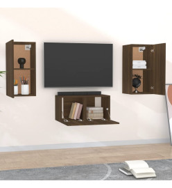 Ensemble de meubles TV 3 pcs Chêne marron Bois d'ingénierie