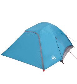 Tente de camping à dôme 4 personnes bleu imperméable