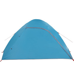 Tente de camping à dôme 4 personnes bleu imperméable