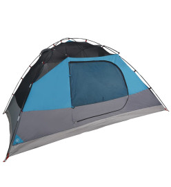 Tente de camping à dôme 4 personnes bleu imperméable