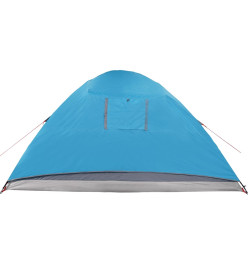 Tente de camping à dôme 4 personnes bleu imperméable