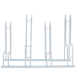 Support de vélo au sol autoportant pour 4 vélos acier galvanisé