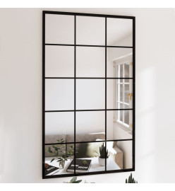 Miroirs muraux 3 pcs noir 100x60 cm métal