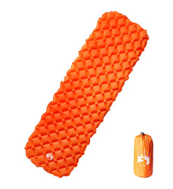 Matelas de camping gonflable orange 190x58x6 cm