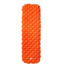 Matelas de camping gonflable orange 190x58x6 cm