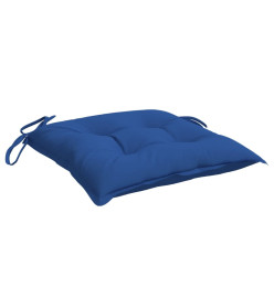 Coussins de chaise lot de 2 bleu 40x40x7 cm tissu oxford