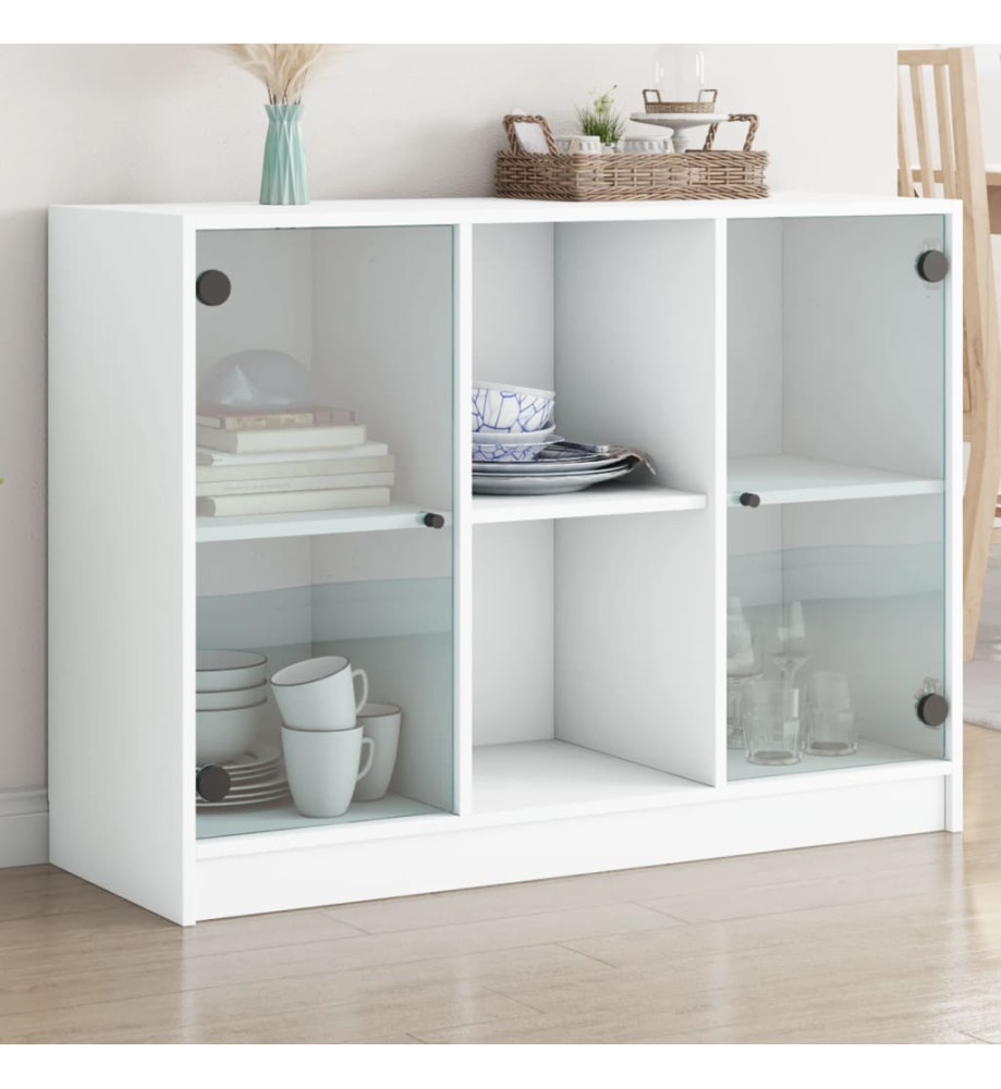 Buffet blanc 101,5x37x75,5 cm bois d'ingénierie Buffet blanc 101,5x37x75,5 cm bois d'ingénierie