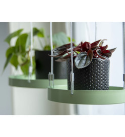 Esschert Design Plateau suspendu pour plantes Rond Vert S