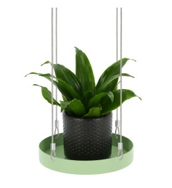 Esschert Design Plateau suspendu pour plantes Rond Vert S