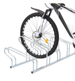 Support de vélo au sol autoportant pour 5 vélos acier galvanisé