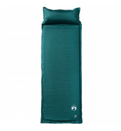 Matelas de camping autogonflant avec oreiller intégré vert