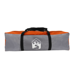 Tente de camping à dôme 4 personnes gris et orange imperméable