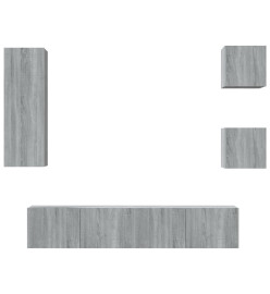 Ensemble de meubles TV 5 pcs Sonoma gris Bois d'ingénierie