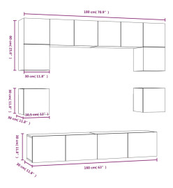 Ensemble de meubles TV 8 pcs Sonoma gris Bois d'ingénierie