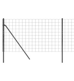 Clôture en treillis métallique anthracite 1x10m acier galvanisé