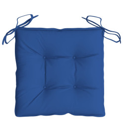 Coussins de chaise lot de 4 bleu 40x40x7 cm tissu oxford